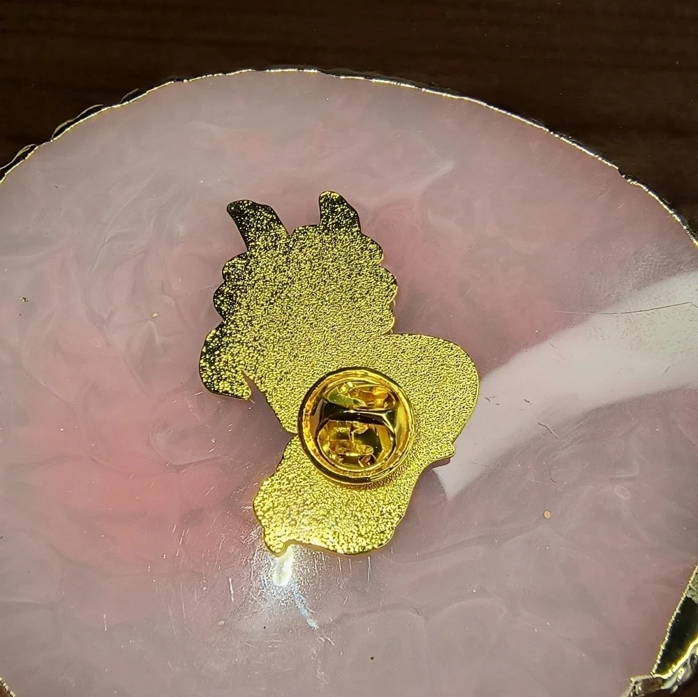 Women’s Jewelry Pretty Sailor Mars Enamel Pin - Red and Gold Moon Anime Manga